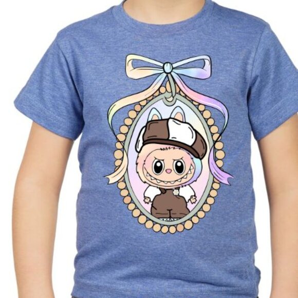 Cute Kawaii Labubu with Giant Bow Kid Tshirt - Picture 3 of 5